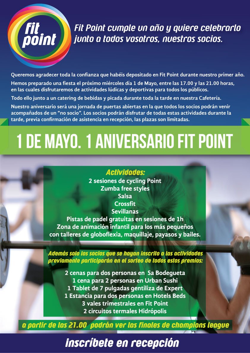h2a comunicació diseño gráfico aniversario Fitpoint